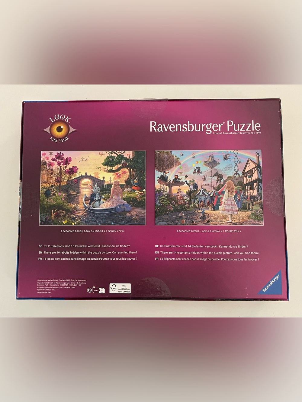 Ravensburger Enchanted Circus & Enchanted Lands 1000pc Puzzle Duo - COMPLETE - Picture 5 of 11